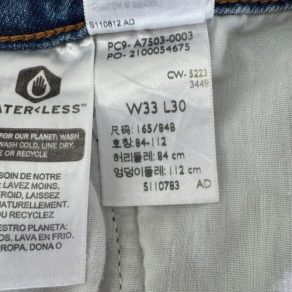 Levi's Ribcage Bell Jeans blown out knee Womens Size 33 - Picture 10 of 14